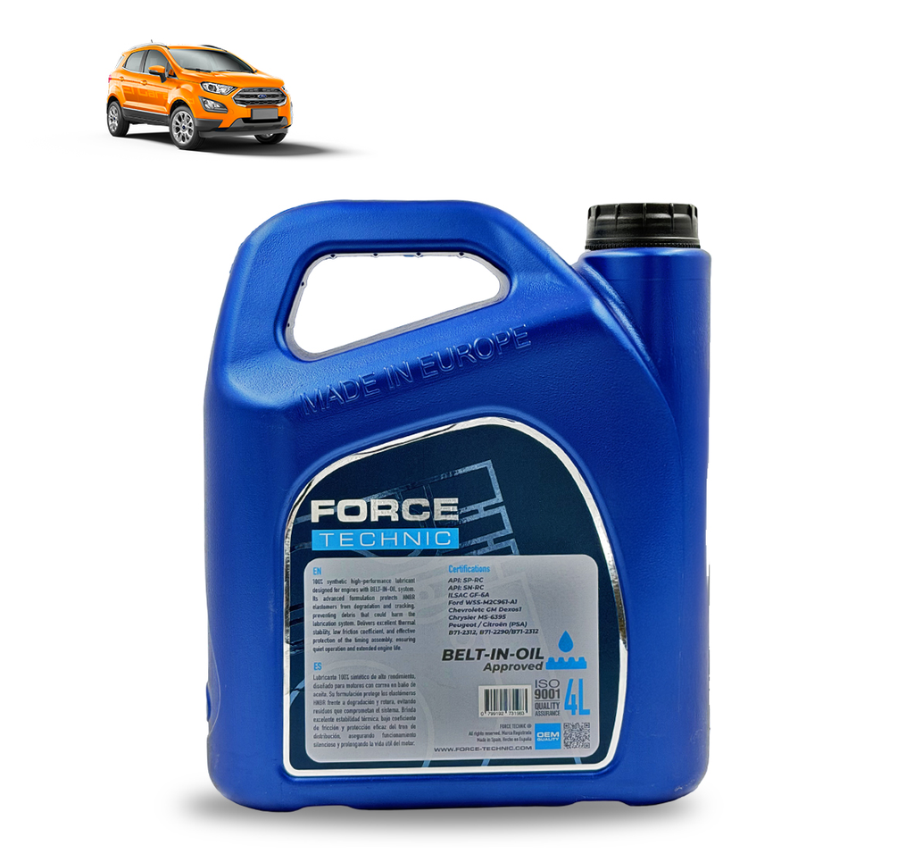 0799192731983 ACEITE MOTOR 5W30 SINT. CORREA HUMEDA (4Lt) FORD ECOSPORT 18-23 1.5 FORCE TECHNIC 2.webp
