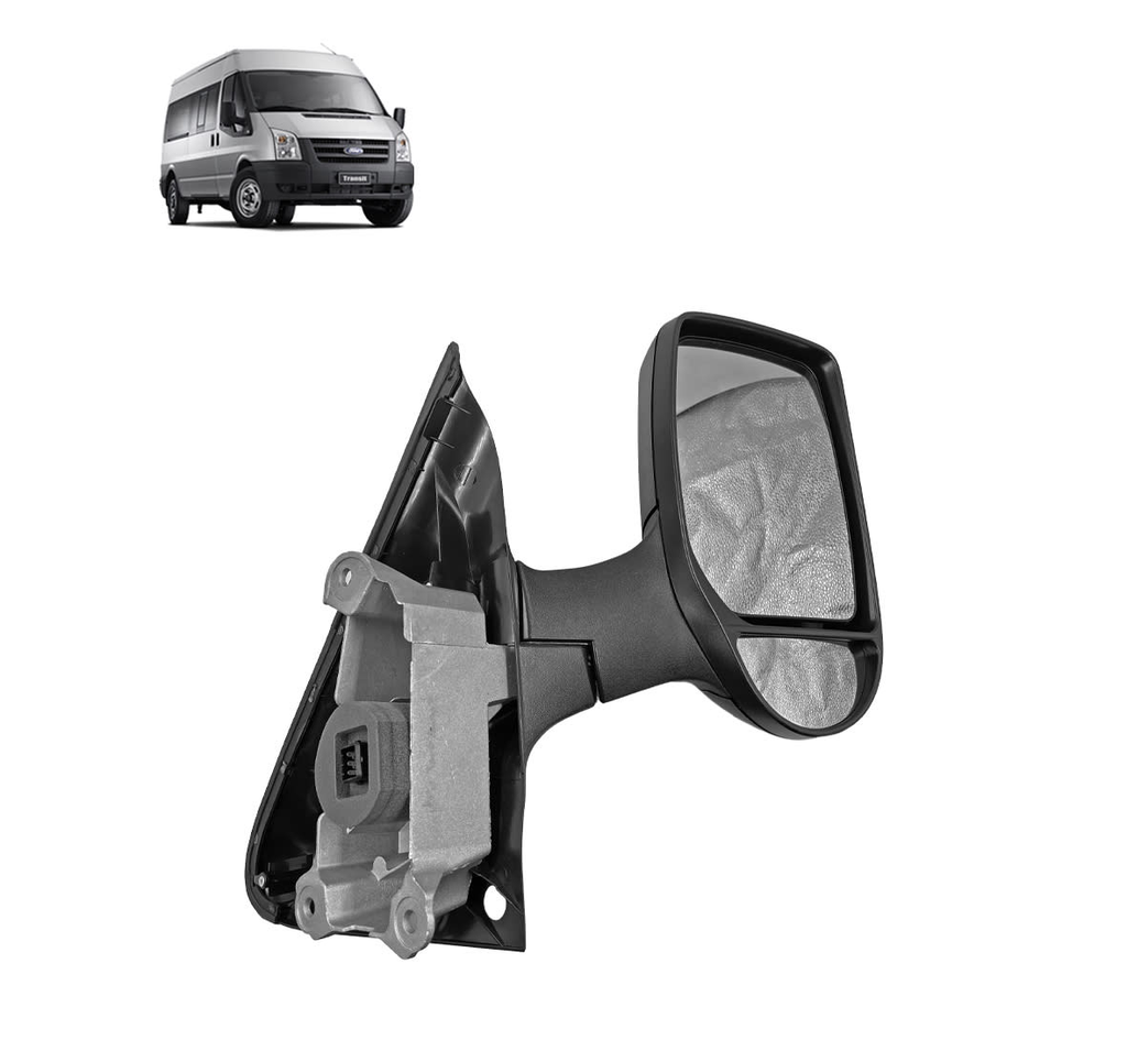 ESPEJO RETROVISOR COMPLETO NEGRO SIN LUZ COPILOTO 2.4 TRANSIT 10-13