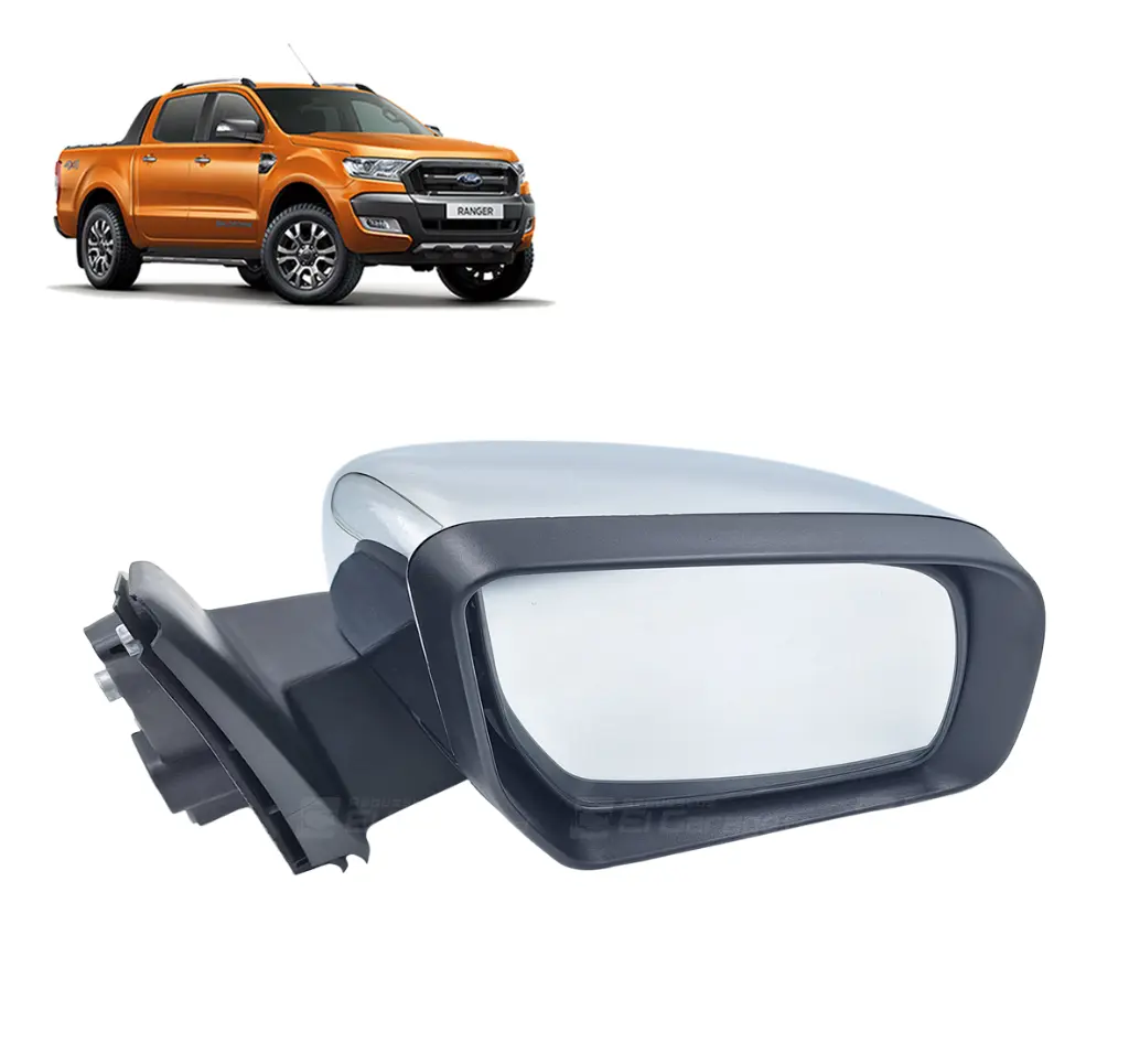 ESPEJO RETROVISOR ELECTRICO CROMO CON LUZ COPILOTO 2.2 / 3.2 RANGER 17-22