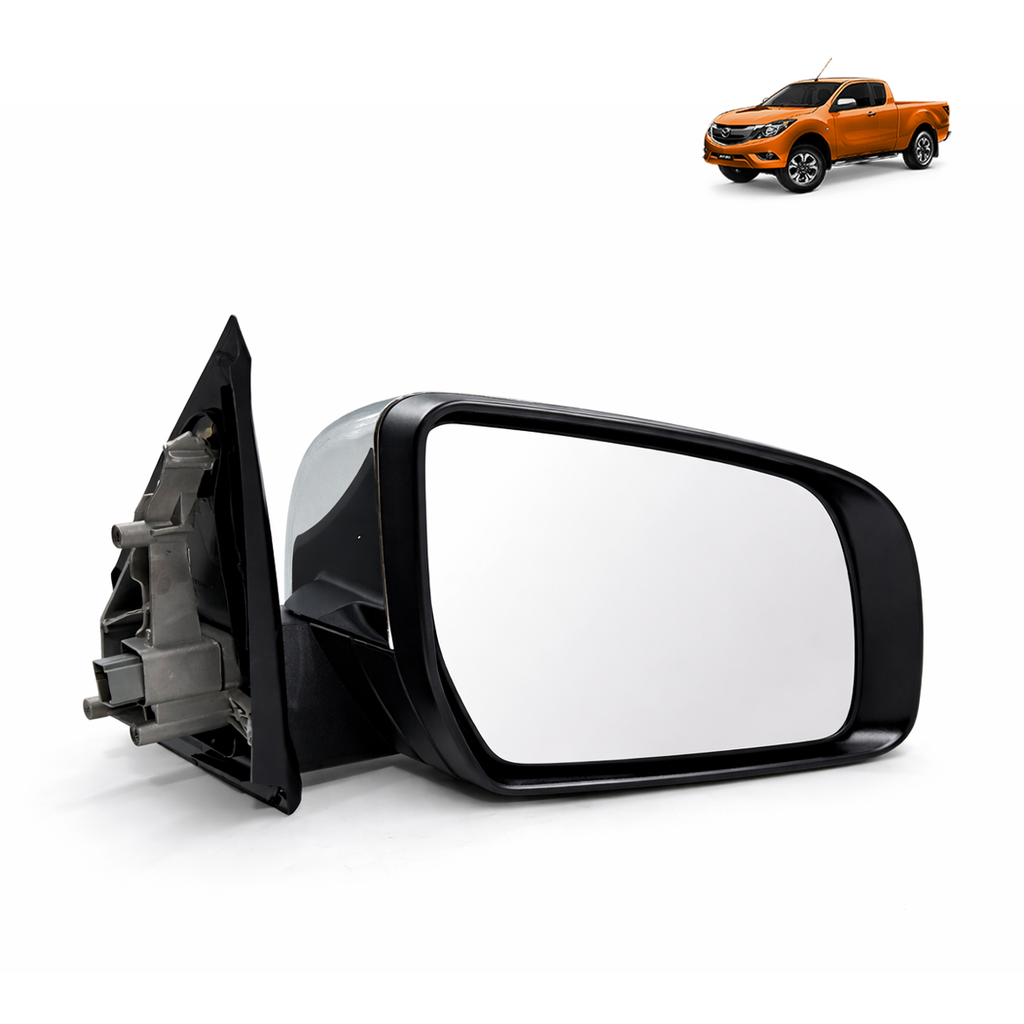 ESPEJO RETROVISOR (7 PINES) CROMO CON LUZ COPILOTO