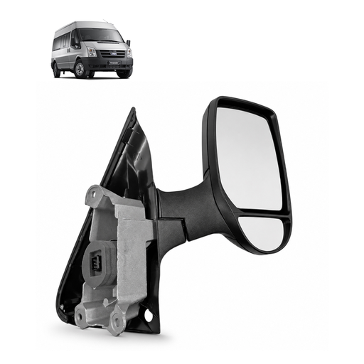 [1657402087986] ESPEJO RETROVISOR COMPLETO NEGRO SIN LUZ COPILOTO 2.4 TRANSIT 10-13