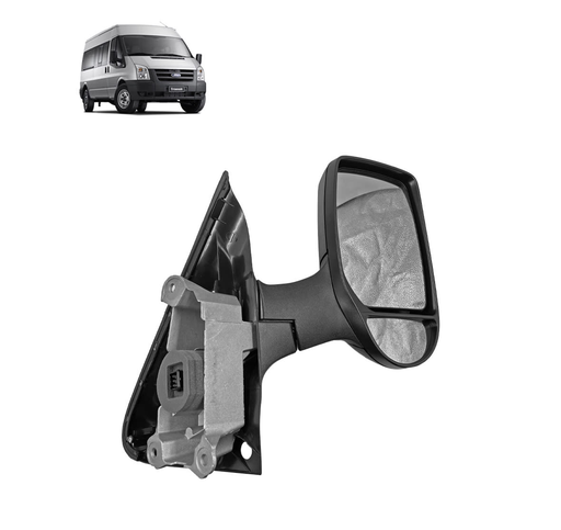 [1657402087986] ESPEJO RETROVISOR COMPLETO NEGRO SIN LUZ COPILOTO 2.4 TRANSIT 10-13