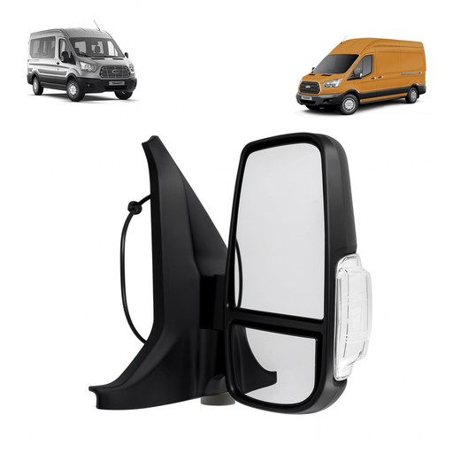 [69342876270855] ESPEJO RETROVISOR MANUAL LUZ CROMO COPILOTO 2.2 TRANSIT 14-23